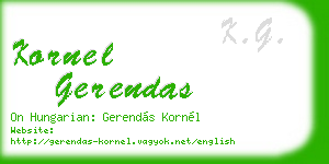 kornel gerendas business card