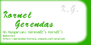 kornel gerendas business card